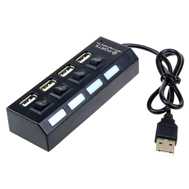 HUB 4 PORTOWY AK228A CZARNY