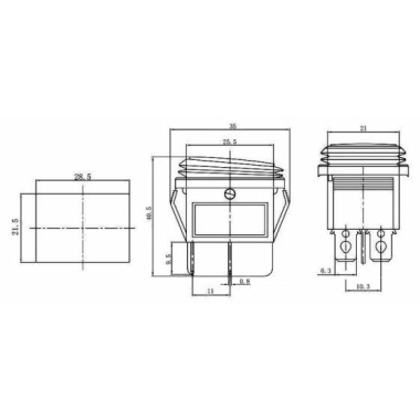 PRZEŁ. HERMETYCZNY 12V/SW-KCD2 R/KOLOR