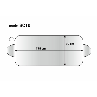OSŁONA PRZEDNIEJ SZYBY 175x90cm SILVER U01390
