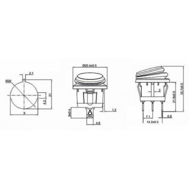 PRZEŁ. HERMETYCZNY 12V/SW-KCD1 R/KOLOR