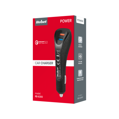 ŁAD. SAM. REBEL RB-6300 2xUSB/3,0 15WQC 3,0