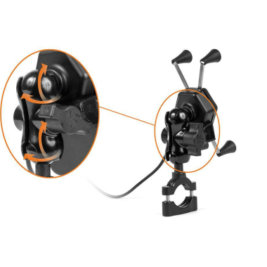 UCHWYT MOTOCYKLOWY RAM XL +ŁADOWARKA USB