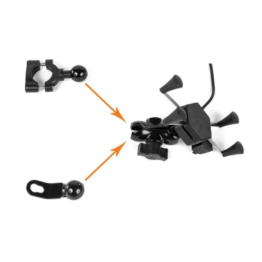 UCHWYT MOTOCYKLOWY RAM XL +ŁADOWARKA USB