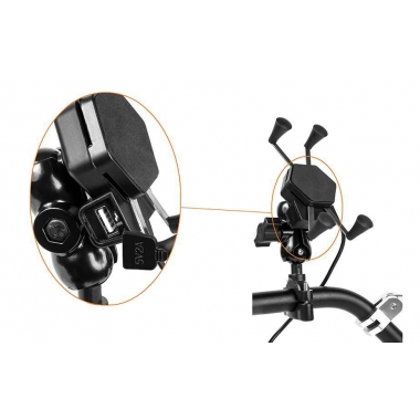 UCHWYT MOTOCYKLOWY RAM XL +ŁADOWARKA USB