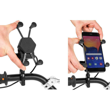 UCHWYT MOTOCYKLOWY RAM XL +ŁADOWARKA USB