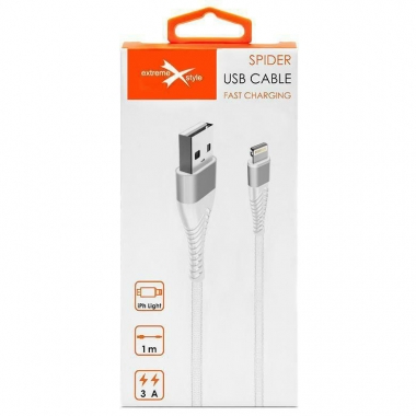 PRZEW. USB LIGHTING 3,0m SPIDER BIAŁY3M IPHONE