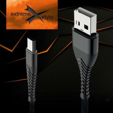 PRZEW. USB MICRO 1,5m SPIDER CZARNY