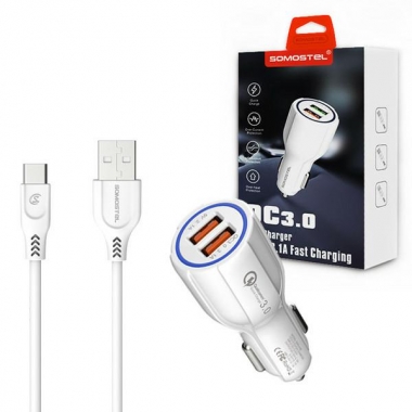 ŁAD. SAM. SOMOSTEL USB/QC 3.0+USB C SMS-45 025686/683