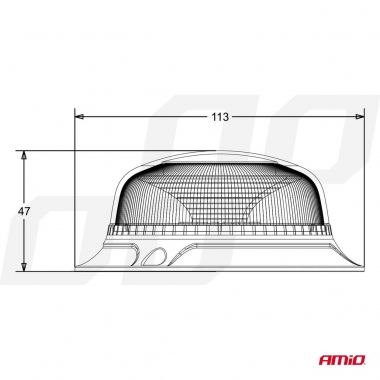 LAMPA OSTRZEG. MINI W213BL 18W/0292712/24V R65 R10 IP56 2F