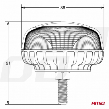 LAMPA OSTRZEG. MINI W213B 15W/02926SINGLE BOLT R65 R10 12/24V 2F