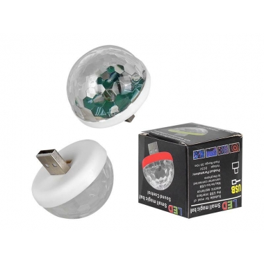 KULA RGB MINI USB Z SENSOREM DZWIĘKU