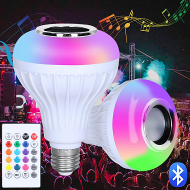 ŻARÓWKA LED RGB Z GŁOŚNIKIEM BLUETOOTH