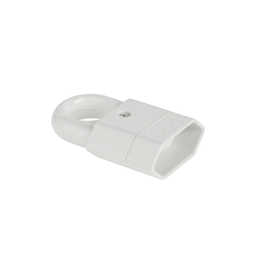 Gniazdo płaskie z uchwytem białe GP2C-2