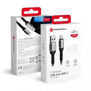 PRZEW. FORCELL USB A-C 3A 66W QC3.0 1,2m C256