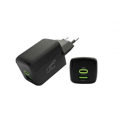 ŁAD. SIEĆ. LTC PD 20W USB-A/USB-C GanQC33-C BLACK