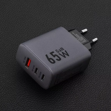 ŁAD. SIEĆ. FORCELL GaN 2xUSB C+A 65W QC4 VT-42B