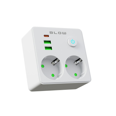 ROZGAŁ. R-20PR 2GN.+USB+USB-C BIAŁE