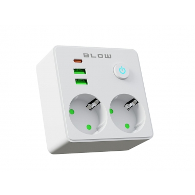 ROZGAŁ. R-20PR 2GN.+USB+USB-C BIAŁE