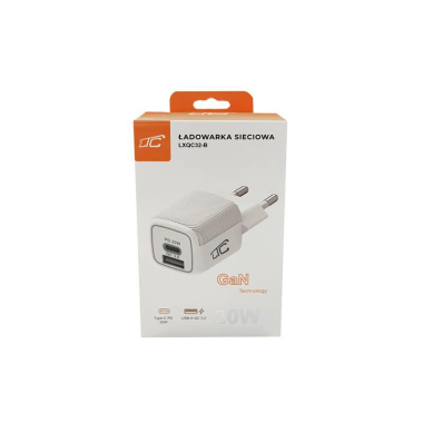 ŁAD. SIEĆ. LTC PD 20W USB-A/USB-C Gan  QC32-B WHITE