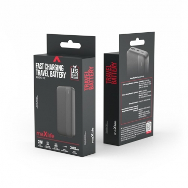POWER BANK MAXLIFE MXPB-02  20W/20000mAhPD/QC 3.0