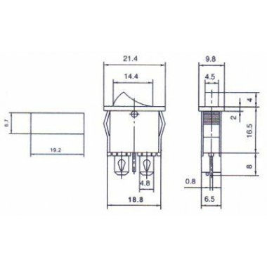 PRZEŁ. KLAW. MRS-100-2 2 PIN