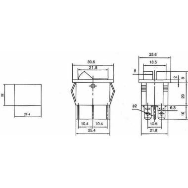 PRZEŁ. IRS-2101-1C 2xOFF-ON/SW-MK321 RED